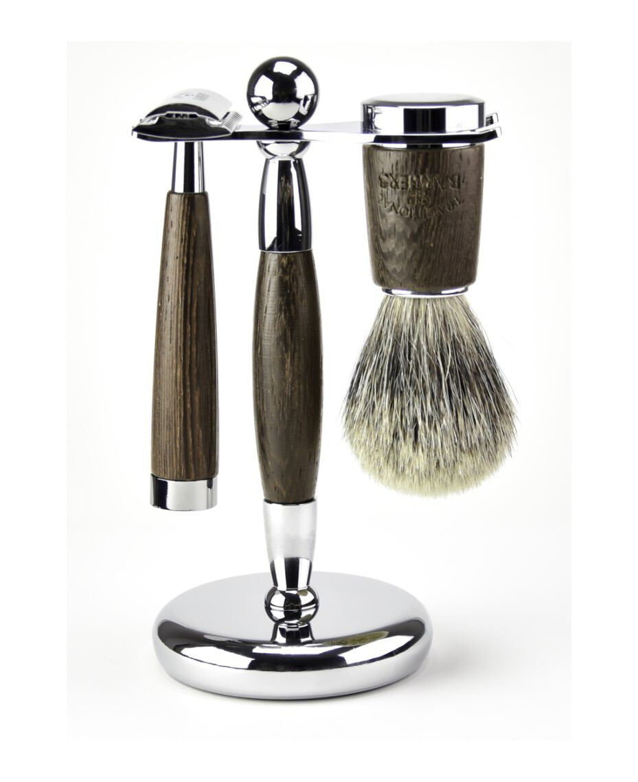 Traditional Barbers 3pc Wenge Wood Shave